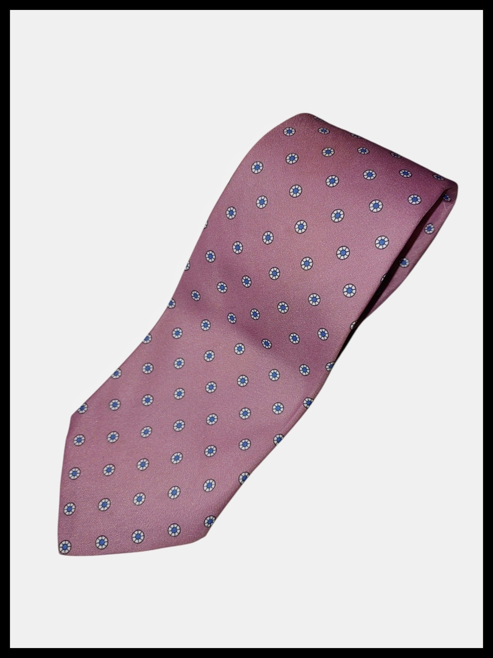 Essex Row Pink Floral Dot Silk Tie